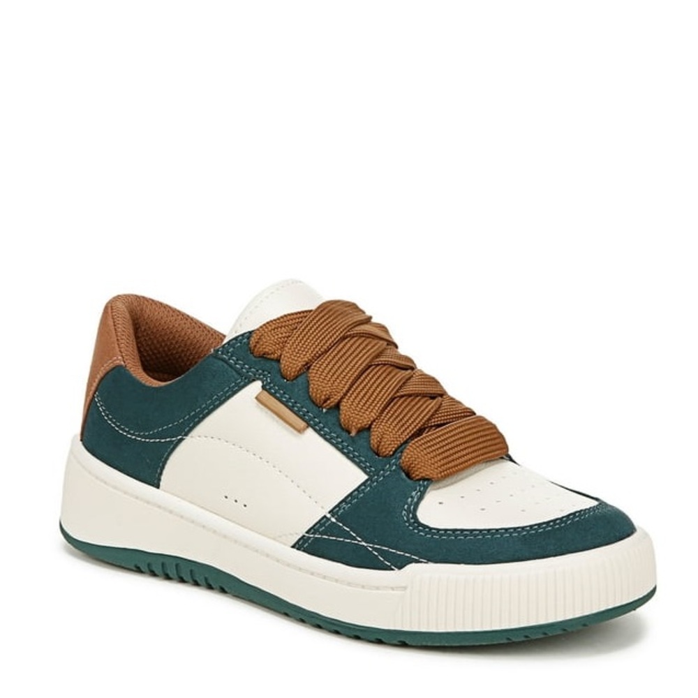 NWOT Dr. Scholls Ollie Skater Sneakers Green White and Brown Women’s 7.5